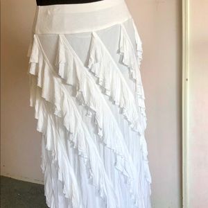 White ruffle skirt